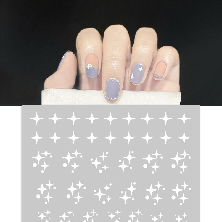 3D Nail Art Decals Clouds stars love rainbow Adhesive Sliders Nail Stickers Decoration For Manicure Wholesale