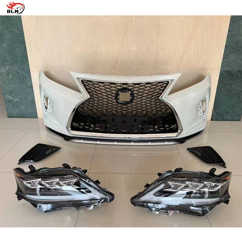 Hot selling upgrade car body kit with car bumper headlights grille for Lexus RX 270 350 2009-2015  to F-Sport style