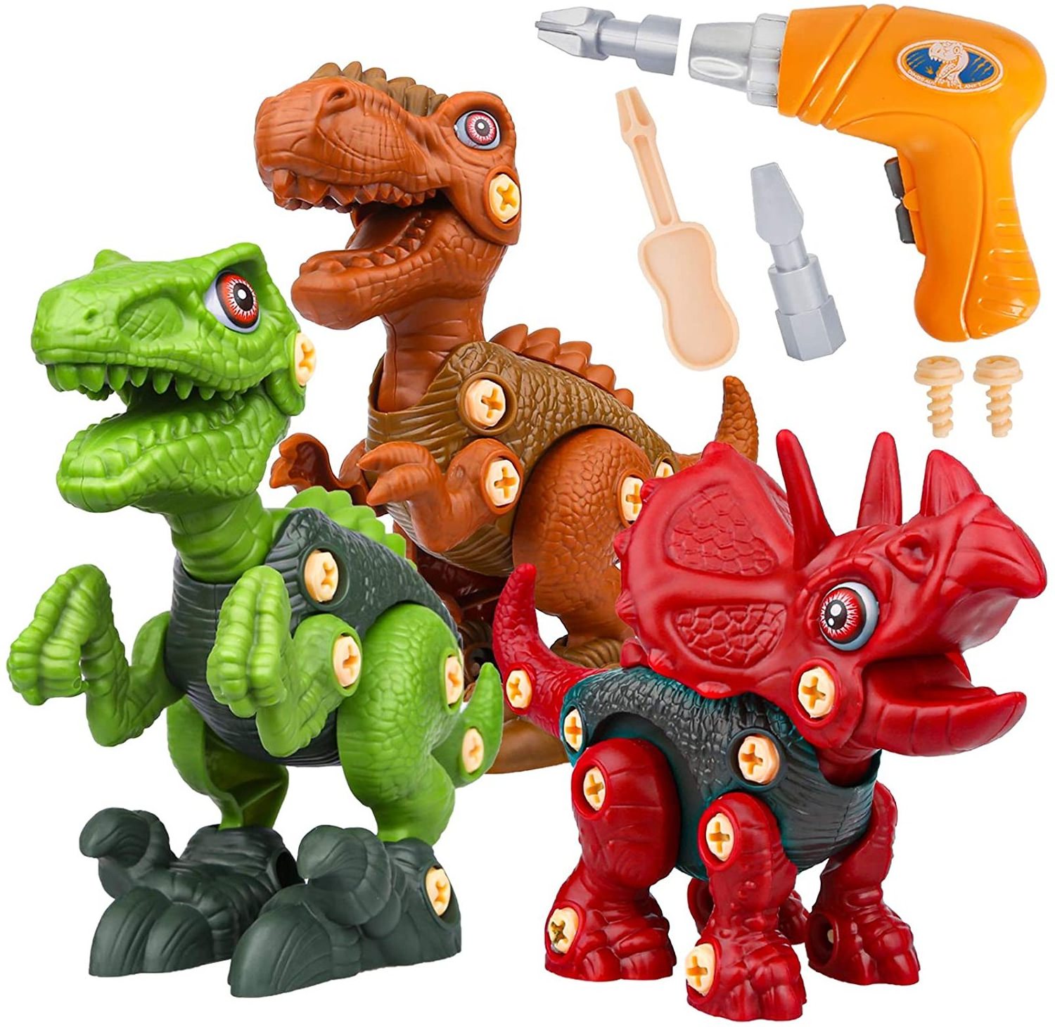 Take Apart Dinosaur Toys for Boys Building Toy Set with Electric Drill STEM Learning for Kids