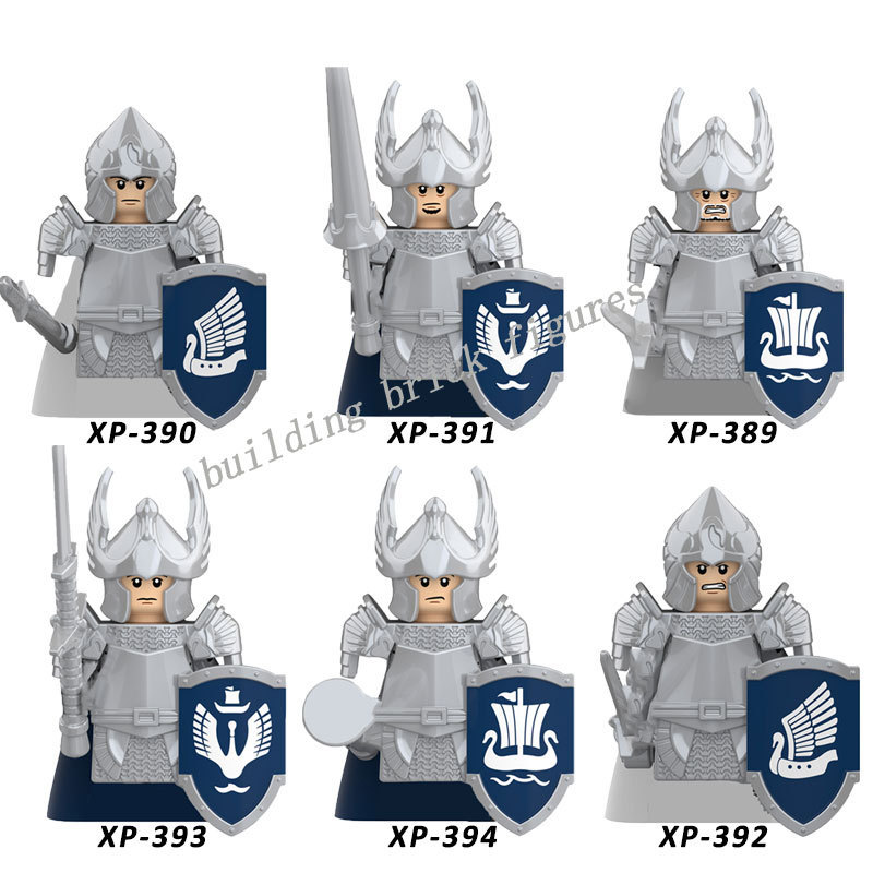 Sword Shields Bow Arrow Roman Legion Soldiers Guard Troops Medieval Knight Figure Building Block For Children Toys KT1051