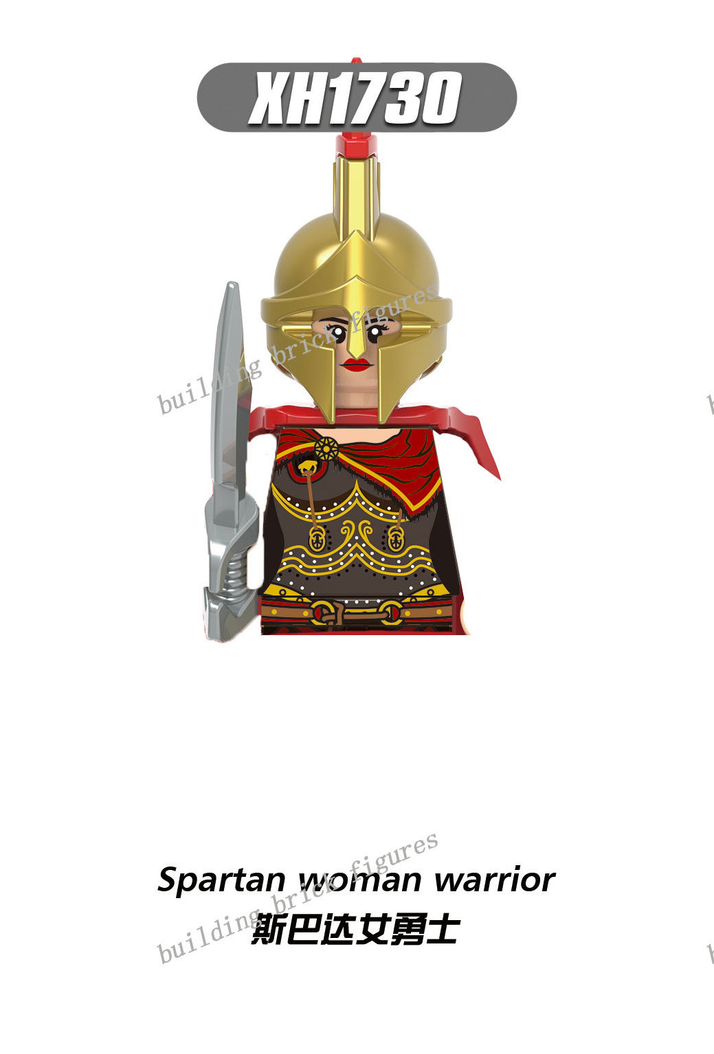 X0316 Medieval Soldier Spartan Woman Knight Sparta Teutonic Hospital Mini Building Blocks Bricks For Children Collection Toys