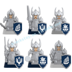 Sword Shields Bow Arrow Roman Legion Soldiers Guard Troops Medieval Knight Figure Building Block For Children Toys KT1051