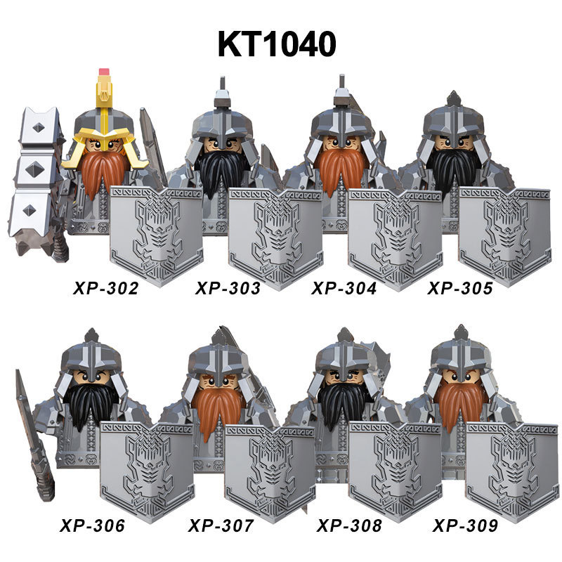 Elven Warrior Guard Archer Sword Shields Bow Legion Medieval Knight Soldiers Figure Building Blocks For Children Toys KT1050