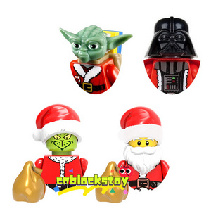 Hot Cake Grinch Santa Claus Darth Vader Christmas Series Mini Bricks Building Block Figure Collect Toy XH457 XH570 PG972 PG973