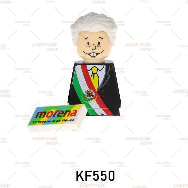 Famous People America Mexican President Andres Manuel DIY Educational Building Block Figure Toy KF550 KF191