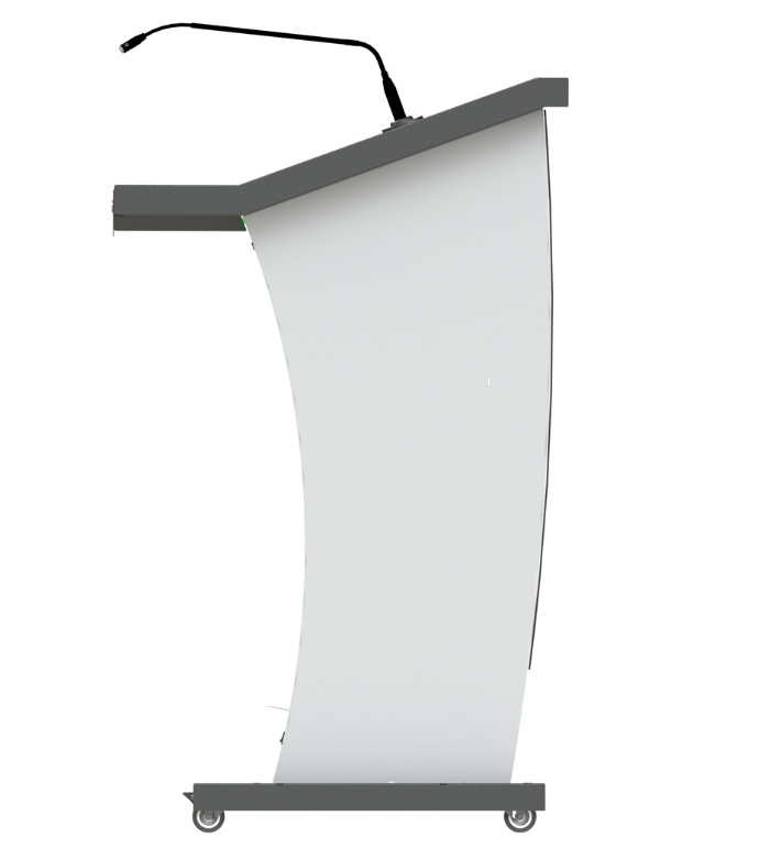 Multimedia Rostrum Lectern Interactive School Designs Smart Digital Teaching Podium With Front Screen