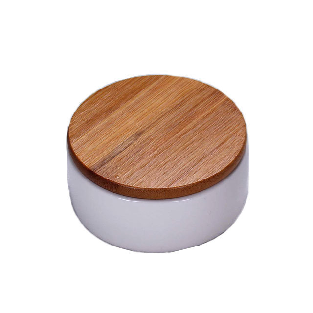 Modern Small ceramic flavour pot with bamboo lid for house usage white ceramic pot with lid