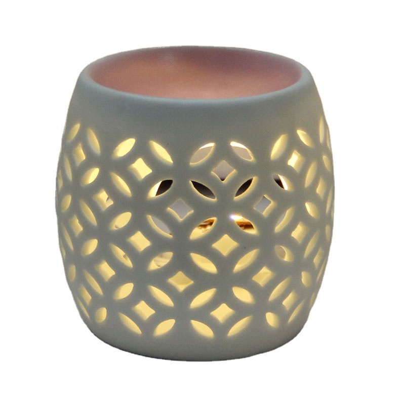 2024 New Custom Ceramic Candle Melt Holder Fragrance Ceramic Wax Warmer Oil Burner