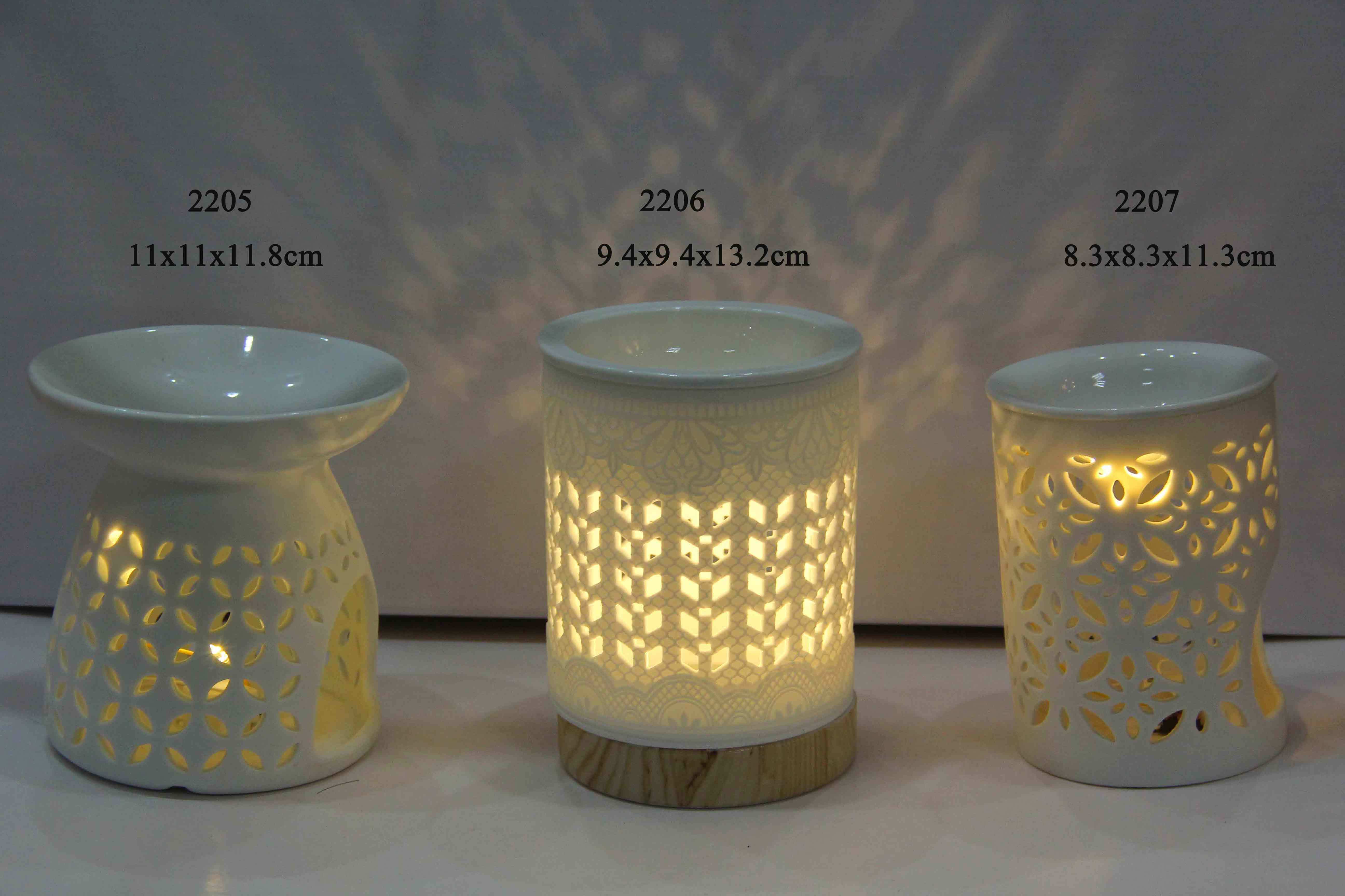 2024  Customization ceramic warmer tea light for aroma oil burner indoor fragrance soy wax melt burner