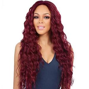 Wholesale Deep Wave Lace Frontal Curly synthetic hair wigs for black women