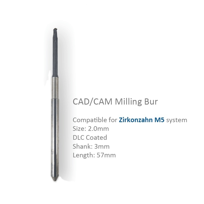 Dental Diamond coating  cad cam milling system Lithium disilicate milling bur for  inlab dental zirconia material