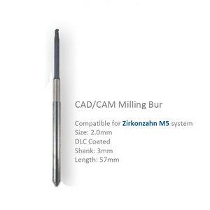 Dental Diamond coating  cad cam milling system Lithium disilicate milling bur for  inlab dental zirconia material