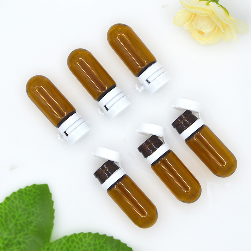 1ml 2ml 3ml 5ml  tea essential oil sample disposable packaging cartridge bottle with tear off lid