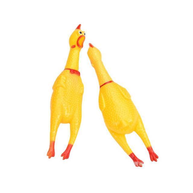 Funny Dog Toys Attract Puppy Dog And Cat Pet Squeak Toys Screaming Rubber Chicken