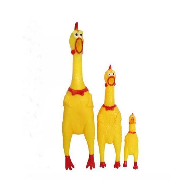 Funny Dog Toys Attract Puppy Dog And Cat Pet Squeak Toys Screaming Rubber Chicken