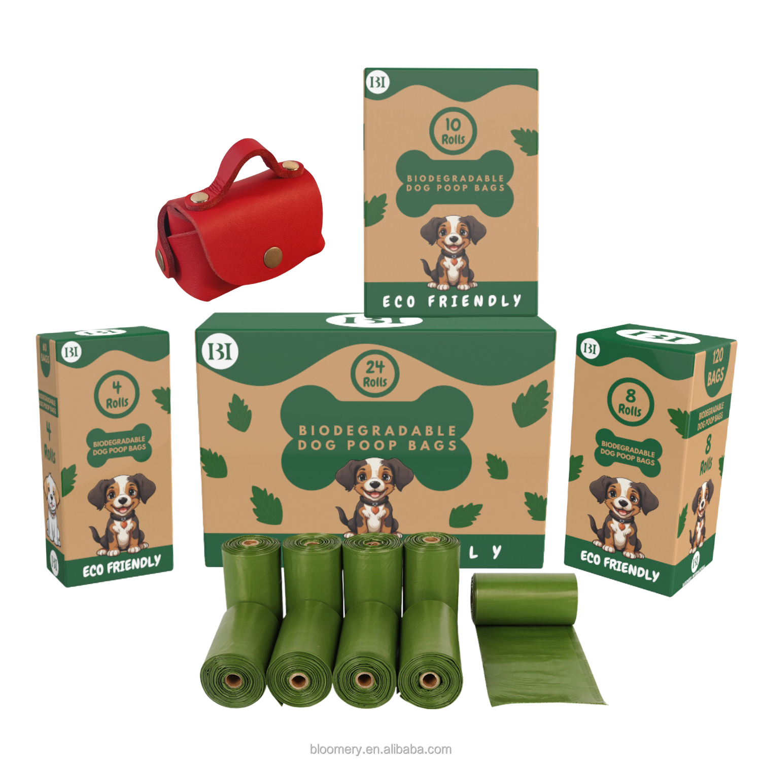 Custom Ultra Thick And Leakproof Scented Dog Poop Bags Biodegradable Cute Dog Poop Bags