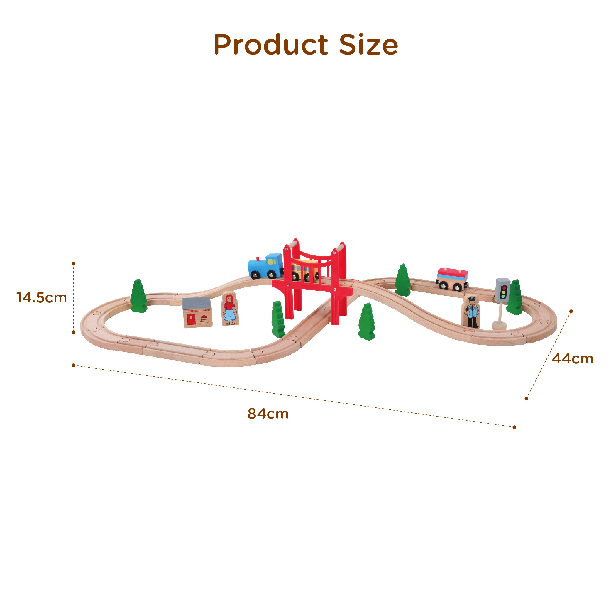 37pcs DIY racing tracks puzzles railway montessori magnetic set wooden toy train for children