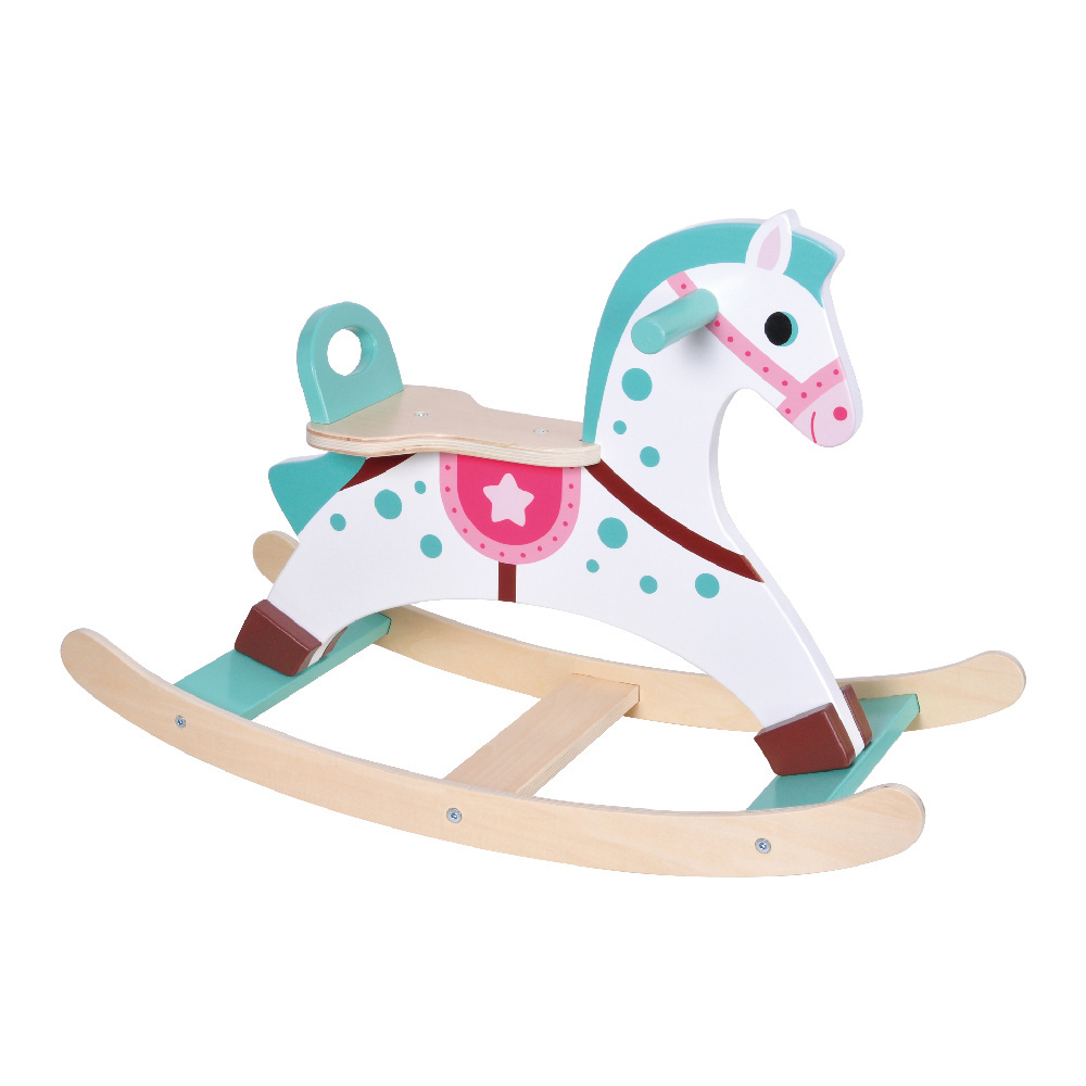 Horse Styling Riding On Toy Children's Sturdy Balance Removable Colorful Wooden Rocking Horse Toys