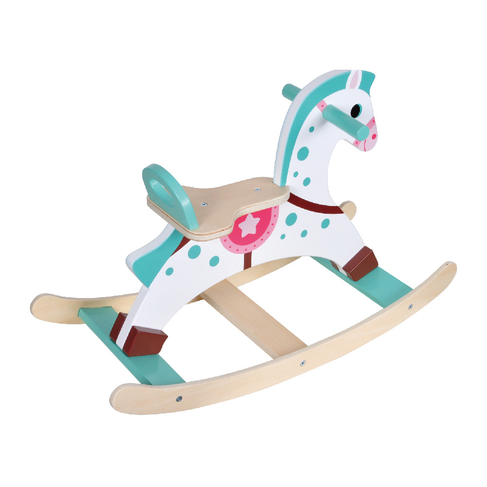 Horse Styling Riding On Toy Children's Sturdy Balance Removable Colorful Wooden Rocking Horse Toys