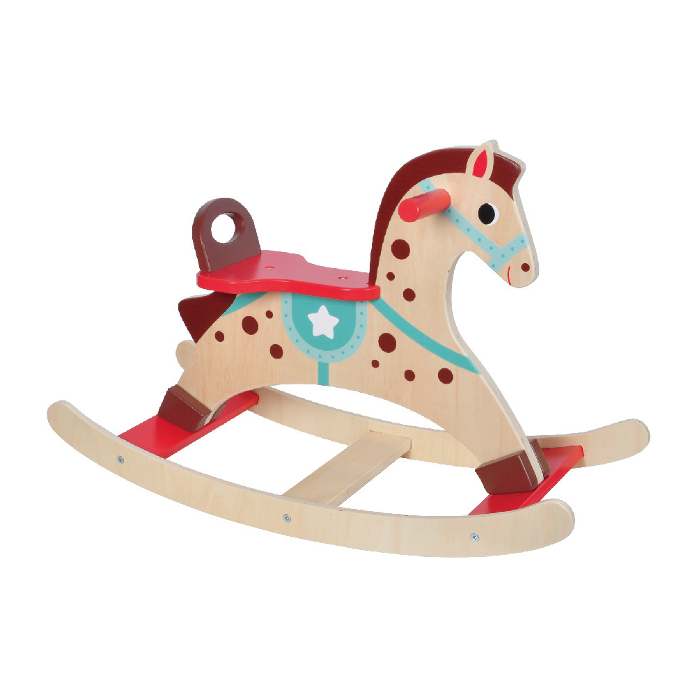 Horse Styling Riding On Toy Children's Sturdy Balance Removable Colorful Wooden Rocking Horse Toys