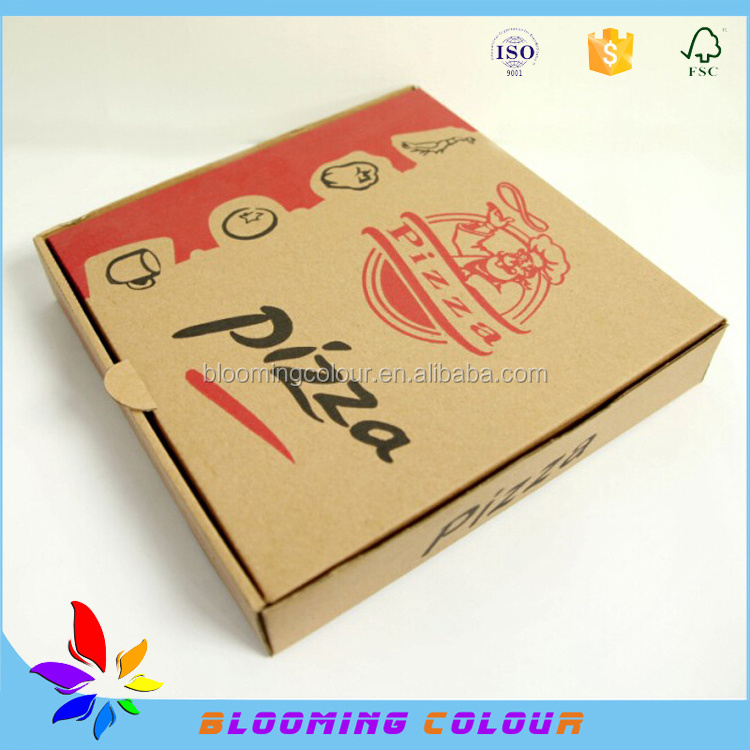 Custom logo printed triangle shape pizza box