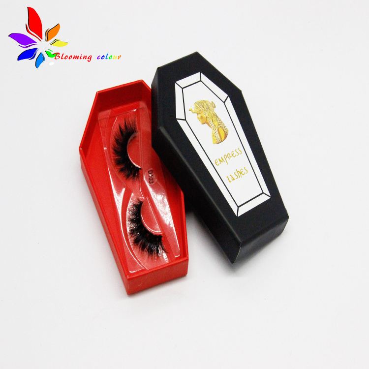 Custom handmade coffin shape eyelash packaging box