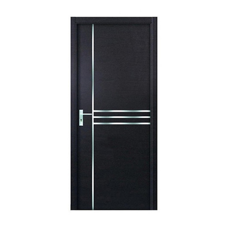 2020 New Material Popular Solid Wood Doors Interior Doors with Aluminium Strips inlay