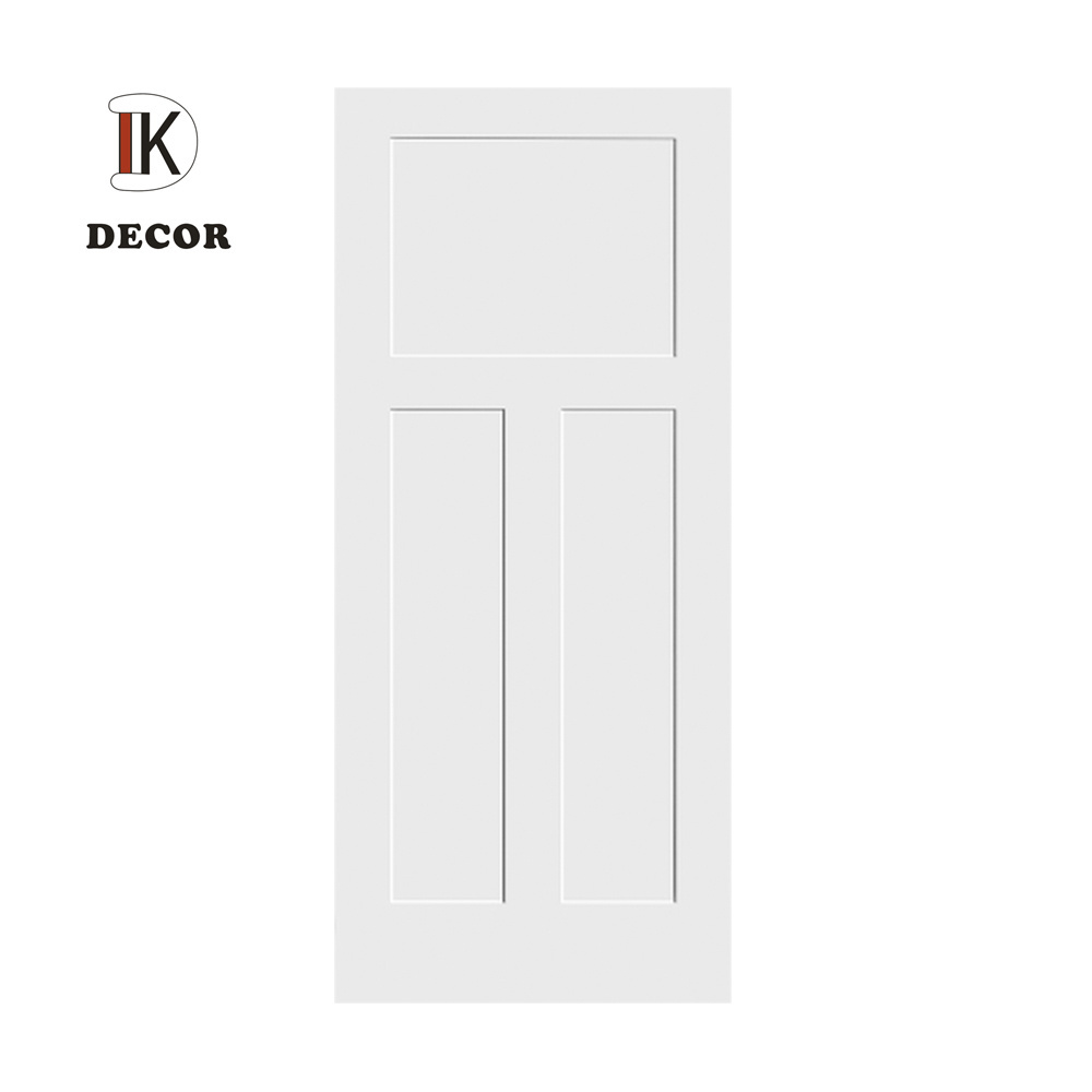 Modern Style Swing interior wood 5 panels shaker door design with white primed