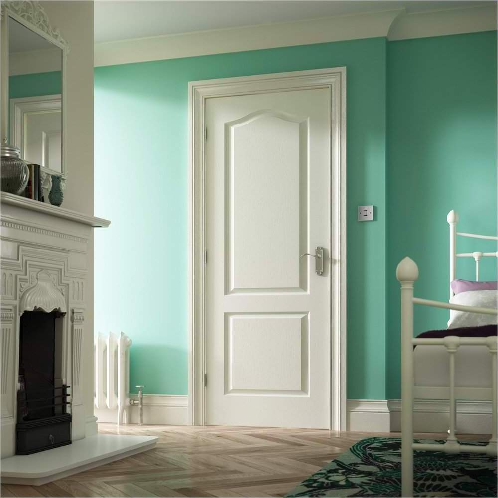 American Popular Prehung Wooden Hollow Core White Primer HDF Moulded Interior Doors for Bedroom