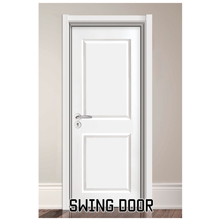 Modern Wood Interior White Primed HDF Hollow Core Moulded Door Prehung Door for Houses