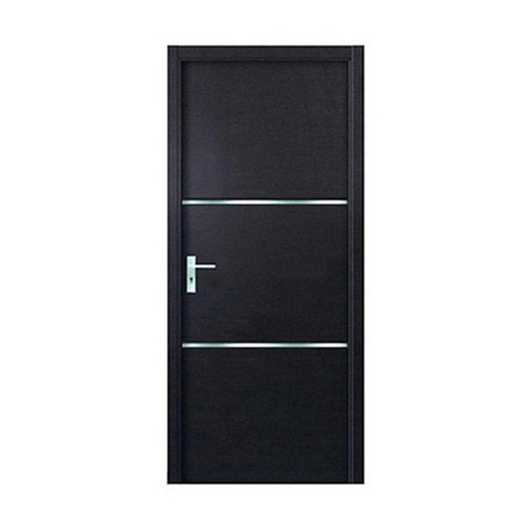 2020 New Material Popular Solid Wood Doors Interior Doors with Aluminium Strips inlay