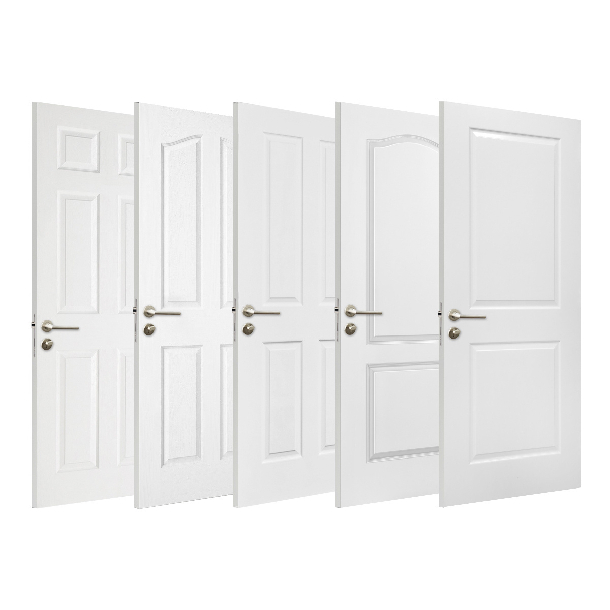 Cheap Price Prehung Hollow Core MDF Interior White Wooden HDF Moulded Doors