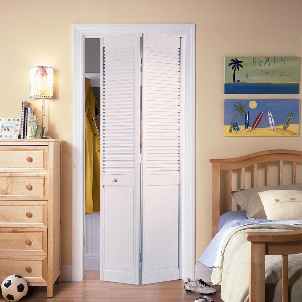 Modern Design Vented Closet Bi-fold interior wooden Folding door for closet