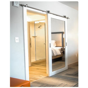 Guam Hampton Inn Hotel Wood USA Decor Graphic Design Glass Door Modern Solid Wood Sliding Door Plexiglass Sound Insulation MDF