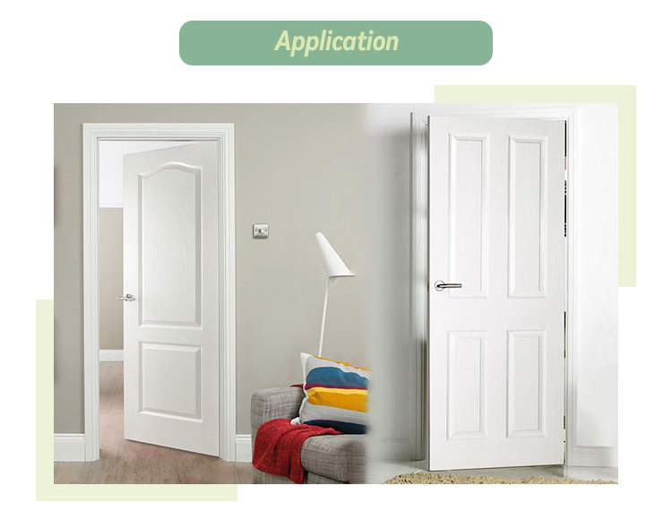 Cheap Price Prehung Hollow Core MDF Interior White Wooden HDF Moulded Doors