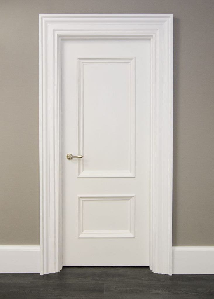 American Popular Prehung Wooden Hollow Core White Primer HDF Moulded Interior Doors for Bedroom