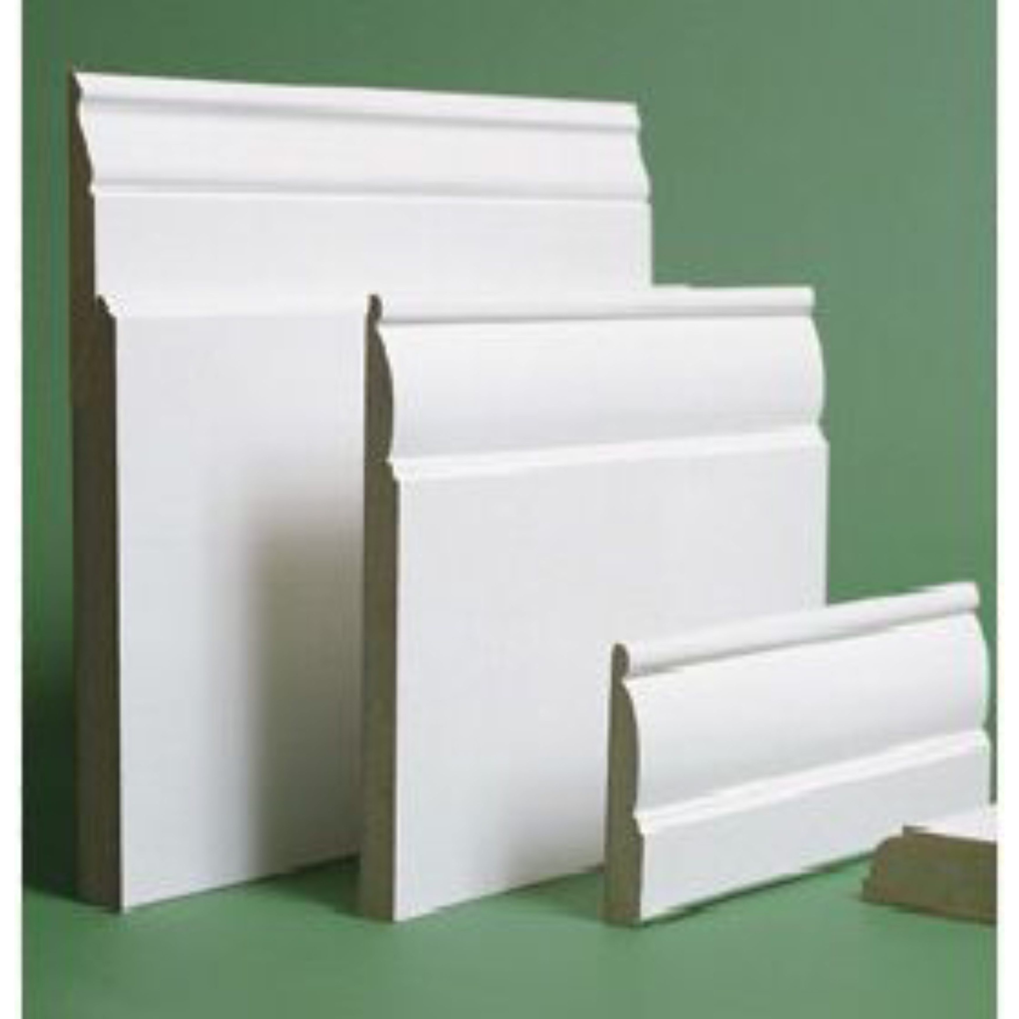 Square Wood Primed Skirting Board MDF Flat Casing Architrave Baseboard Moulding