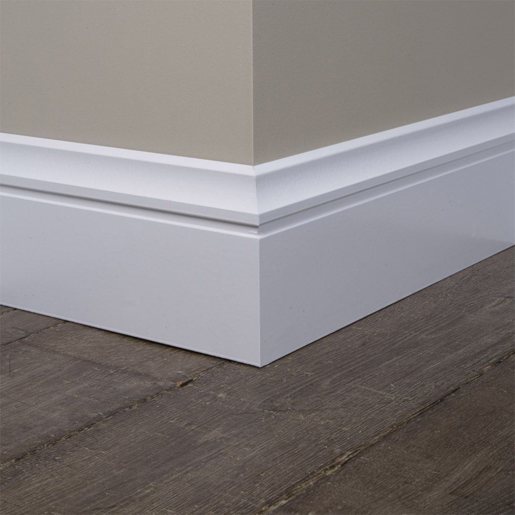 triangular wood bedroom door moulding wholesale white primed skirting board mdf baseboard