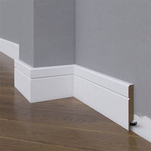 Craftsman style floor skirting to cover tile solid wood moulding baseboard for houses