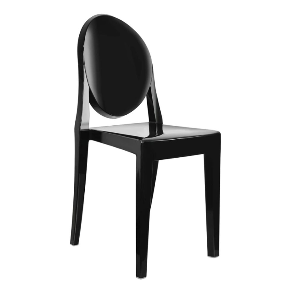 Wholesale Stackable Modern Armless Adult Dining Acrylic Black Ghost Chair for Events