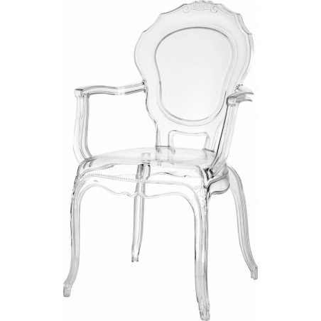 New Fashion Clear Acrylic Transparent Throne Plastic Wedding Chair With Arms