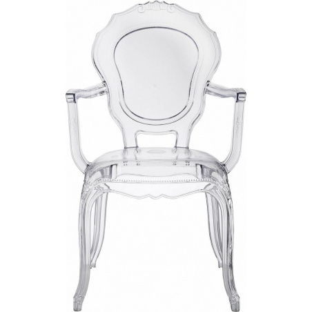 New Fashion Clear Acrylic Transparent Throne Plastic Wedding Chair With Arms