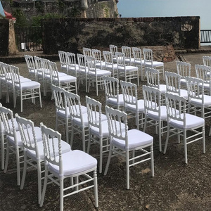 Wholesale Durable Stacking White Plastic Resin Napoleon Chairs for Events Wedding Party