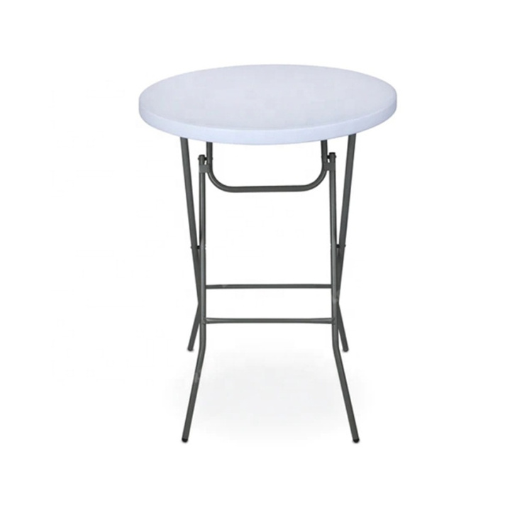 Wholesale Party 60cm Diameter 110cm Height Plastic Round High Top Cocktail Bar Table