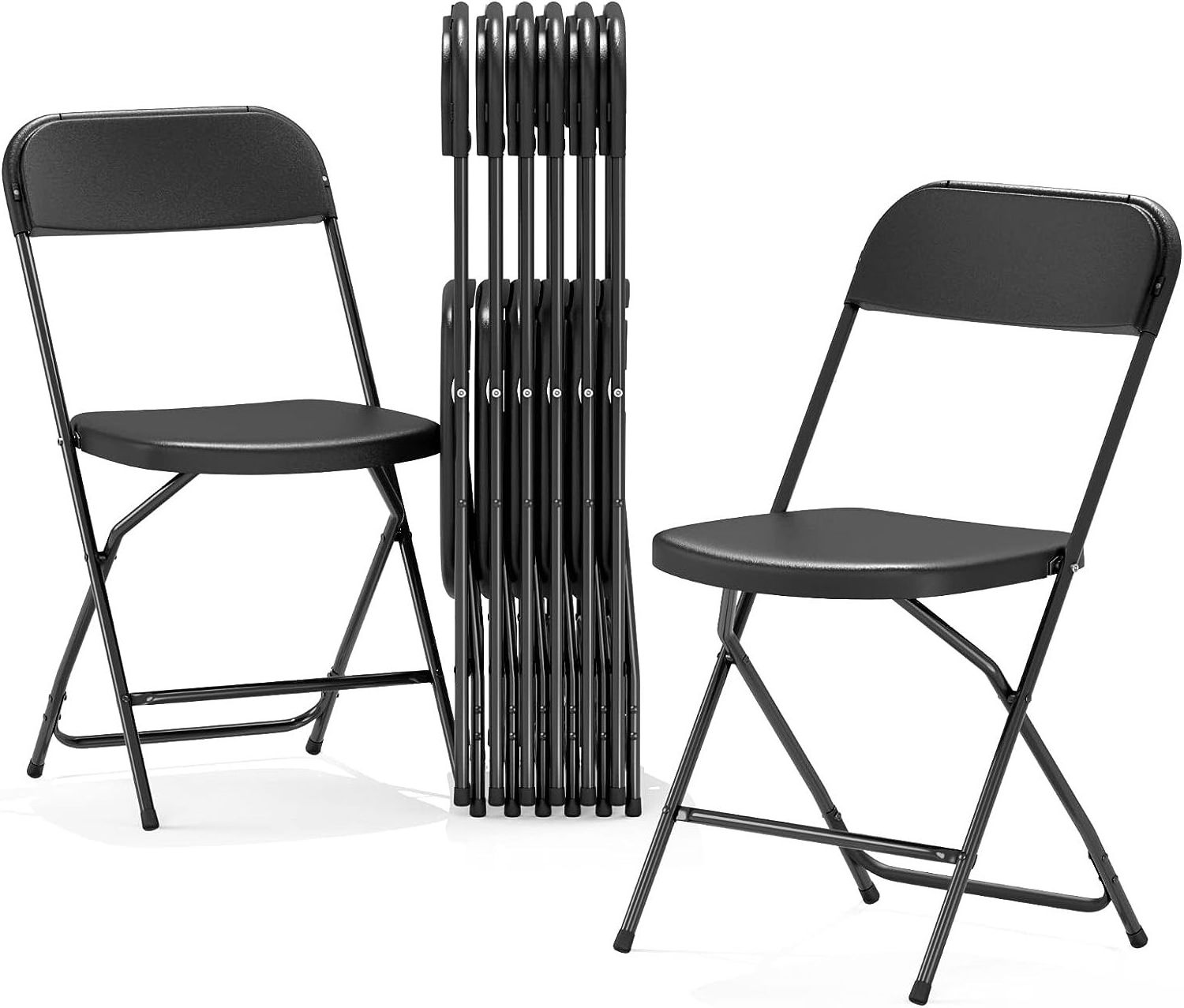 cheap price outdoor waterproof steel frame portable black plastic folding chairs