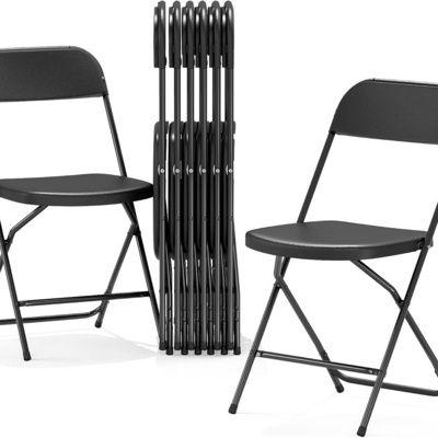 cheap price outdoor waterproof steel frame portable black plastic folding chairs