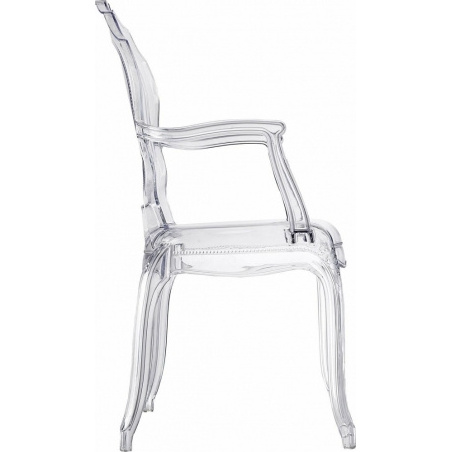 New Fashion Clear Acrylic Transparent Throne Plastic Wedding Chair With Arms