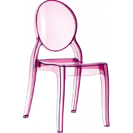 Wholesale Luxury Luis Plastic Acrylic Pink Dining Ghost Chairs For Kids Modern