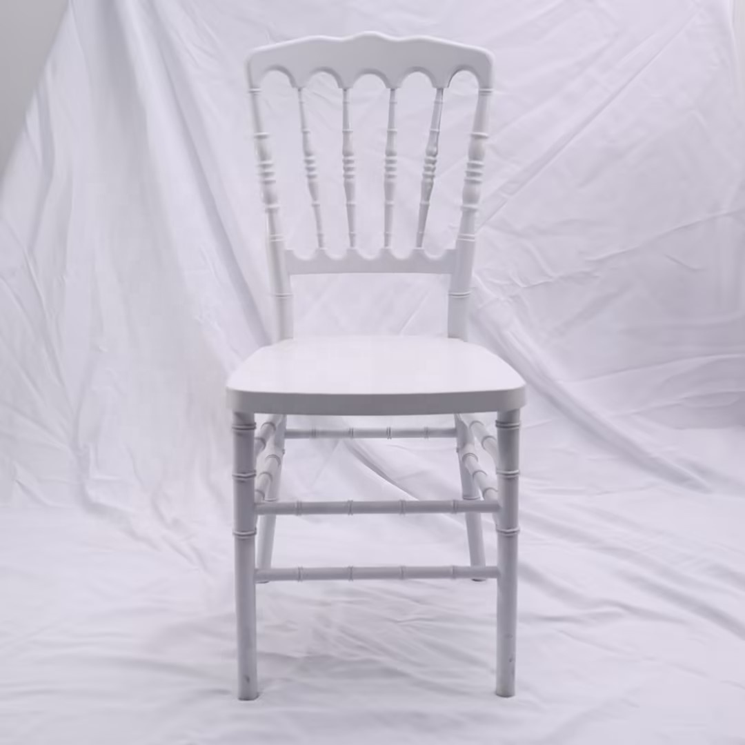 Wholesale Durable Stacking White Plastic Resin Napoleon Chairs for Events Wedding Party