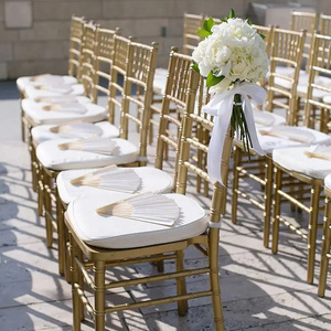 Stackable monobloc party wedding banquet gold resin chavari chair for events